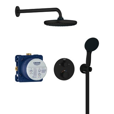 Grohe Precision Thermostat 348832430 Sadesuihkusetti musta