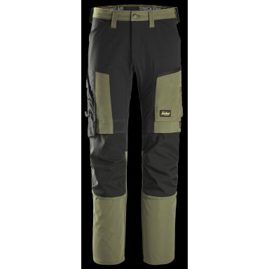 Snickers Workwear 6318-3104 AllroundWork Arbeidsbukse grønn/svart, stretch