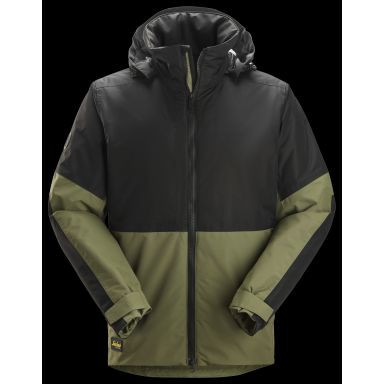 Snickers Workwear 1104 AW Talvitakki vihreä/musta