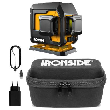 Ironside 103850 Linjalaser vihreä laser, 3 linjaa