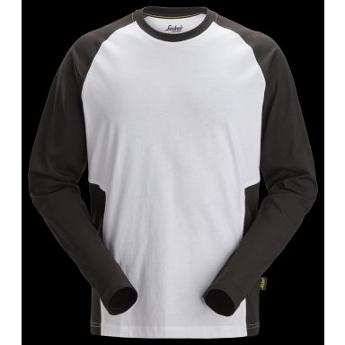Snickers Workwear 2450-0904 Pitkähihainen T-paita valkoinen/musta