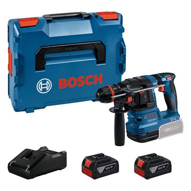 Bosch GBH 18V-22 X Borhammer med 2 x 4 Ah batterier og lader
