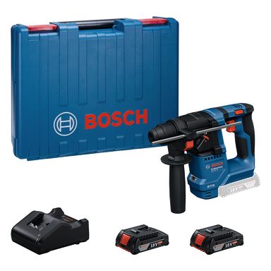 Bosch GBH 18V-18 Borhammer med 2 x 2 Ah batterier og lader