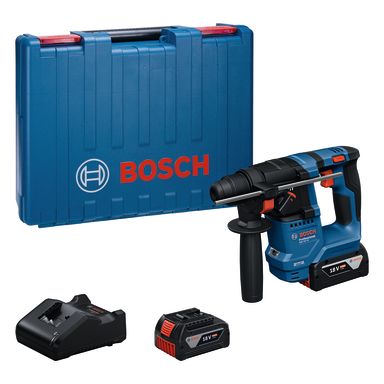 Bosch GBH 18V-18 Borhammer med 2 x 4 Ah batterier og lader