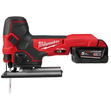 Milwaukee M18 FBJS-502X Akkupistosaha akkujen ja laturin kanssa