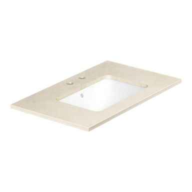Gustavsberg Ducentic GB71DCWT80CC12 Benkplate 80 cm, beige, 1 hull, 2 blandebatterihull