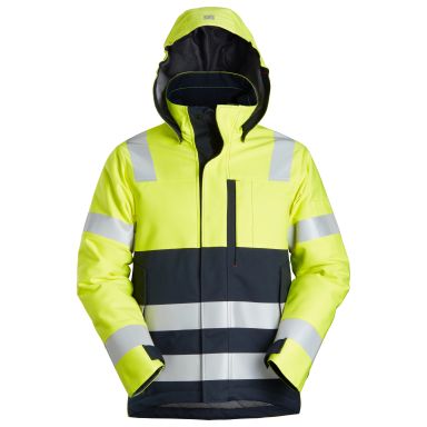 Snickers Workwear 1162-6695 Talvitakki huomioväri, keltainen/tummansininen, liekkisuoja