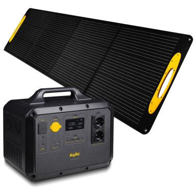 Aqiila Powerbird S1500 + Sunbird P200 Solpanelpaket med powerstation