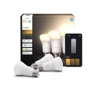 Philips Hue Huewca 929003856002 Lyskilde E27, 7W, 810 lm, 3-pak