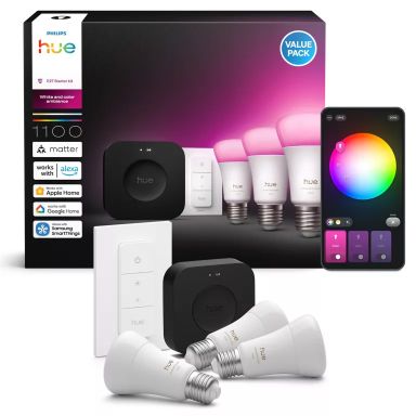 Philips Hue Huewca 929003853503 Startpakke startkit, 3 lyskilder