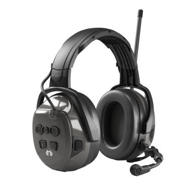 Hellberg Synergy DR Hörselskydd med hjässbygel, Bluetooth, radio, medhörning