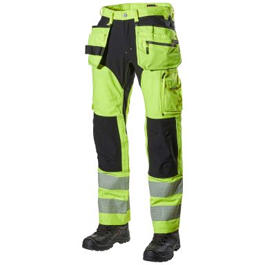 L.Brador 1072PB Arbetsbyxa hi-vis gul/svart, klass 2