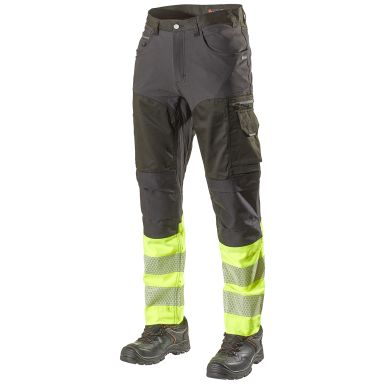 L.Brador 1073PB Servicebyxa svart/hi-vis gul, klass 1