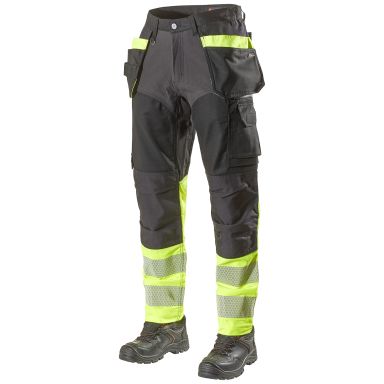 L.Brador 1074PB Arbetsbyxa svart/hi-vis gul, klass 1
