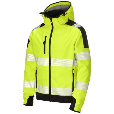 L.Brador 2033P Softshelljacka hi-vis gul/svart, klass 2