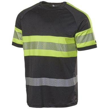 L.Brador 6110P T-shirt svart/hi-vis gul, klass 1