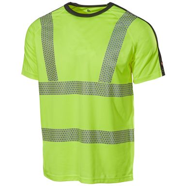 L.Brador 6120P T-shirt svart/hi-vis gul, klass 2