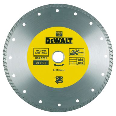 Dewalt DT3732-QZ Diamantkappeskive 230 mm, turbo