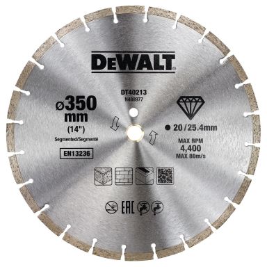 Dewalt DT40213-QZ Diamantklinga 350 mm, 25,4 mm