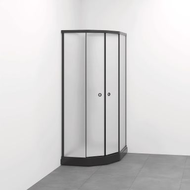 Macro Design Flow Semi Standard Dusjkabinett med blandebatteri/dusjsett