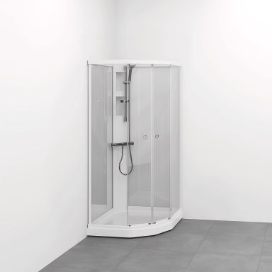 Macro Design Flow Semi Standard Dusjkabinett med blandebatteri/dusjsett