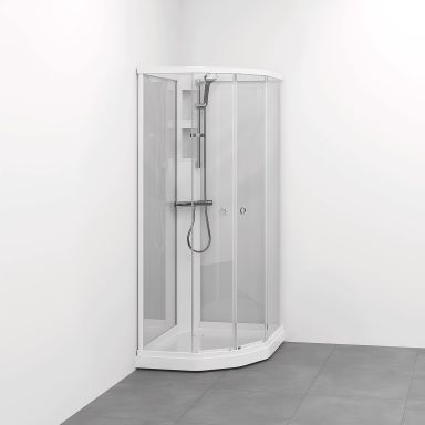 Macro Design Flow Semi Standard Dusjkabinett med blandebatteri/dusjsett