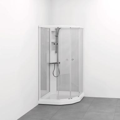 Macro Design Flow Semi Standard Dusjkabinett med blandebatteri/takdusj