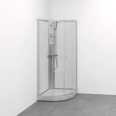 Macro Design Flow Semi Standard Dusjkabinett med blandebatteri/dusjsett