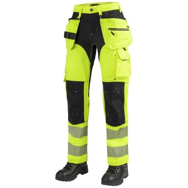 L.Brador 1072PB-W Arbetsbyxa hi-vis gul/svart, dam, klass 2