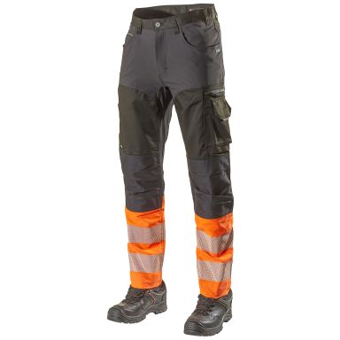 L.Brador 1073PB Servicebyxa svart/hi-vis orange, klass 1