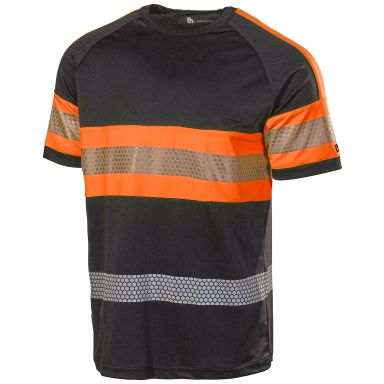 L.Brador 6110P T-shirt svart/hi-vis orange, klass 1
