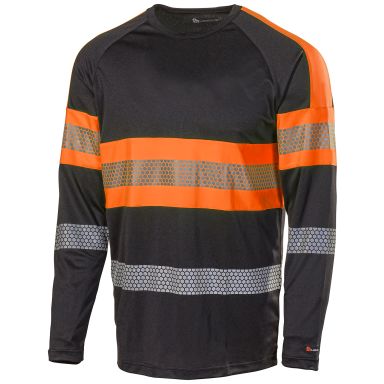 L.Brador 6111P T-shirt svart/hi-vis orange, klass 1