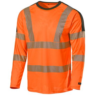 L.Brador 6121P T-shirt svart/hi-vis orange, klass 2