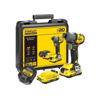 STANLEY SFMCF830D2K-QW Slagskruvdragare med batteri och laddare