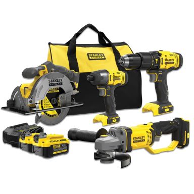 STANLEY SFMCK469M2-QW Akkukonesarja akkujen ja laturin kanssa
