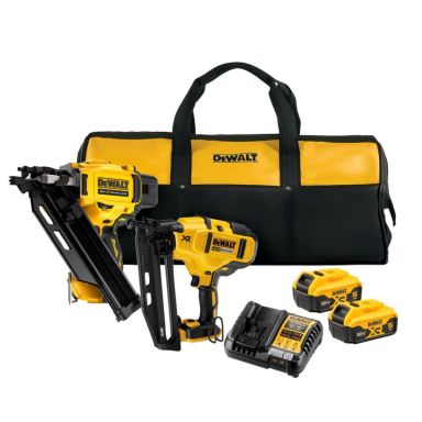 Dewalt DCK246P2-QW Spikerpistolssett med batteri og lader