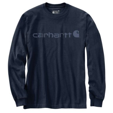 Carhartt Logo 104107 T-shirt marinblå, långärmad