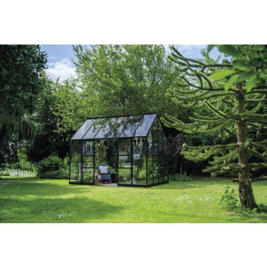 Halls ICON PLANTHOUSE 8 + HR01459 Växthus med fundament, 9,7 m², svart