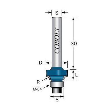 Cobolt 117-010 Pyöristysjyrsin R=1/D=10