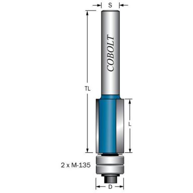 Cobolt 205-013XL Kantfres D=13, L=25, TL=64