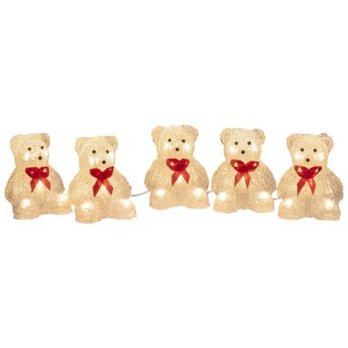 Konstsmide 6231-103 Dekorationsbelysning björnar, akryl, 5 st, 40 LED