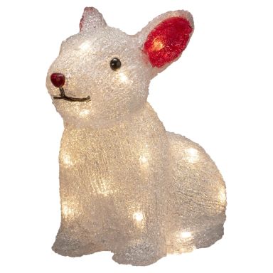 Konstsmide 6236-103 Dekorationsbelysning kanin, akryl, 24 LED 4xAA