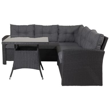 Venture Home Watford 7218-001 Loungeset soffa, bord, grått/svart