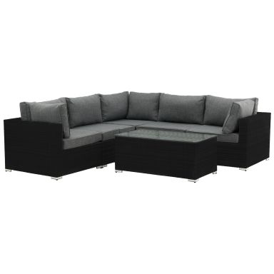 Venture Home Amazon 9340-001 Loungeset soffa, bord, svart/grått
