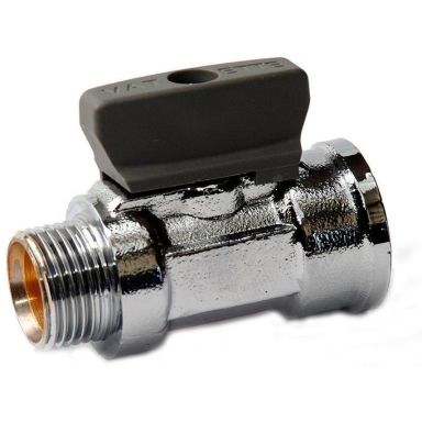 Vatette FG073053508 Kuleventil rett, forkrommet, med vrider, inv/utv gjenge