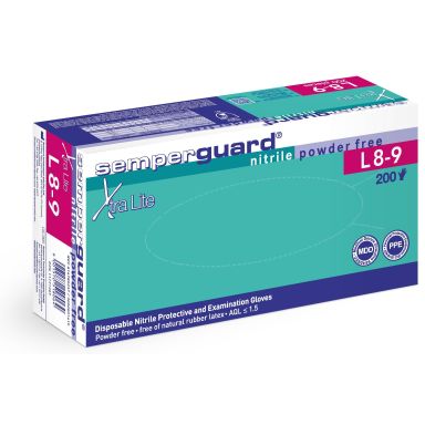 Semperguard Xtra Lite L8-9 Engångshandske nitril, puderfri