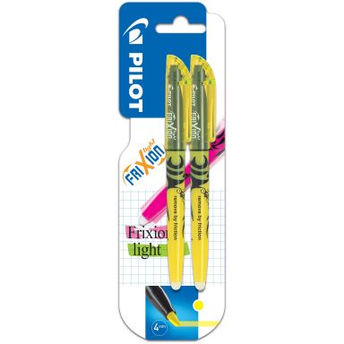 Pilot FriXion Light Merkepenn gul, viskbar, 2-pakk