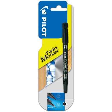 Pilot Twin Marker Märkpenna 0,8/2 mm, svart