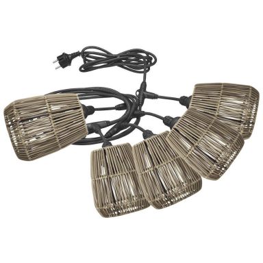 PR Home Flex Out 1216503-6018 Ljusslinga 650 cm, 5 lamphållare, natur