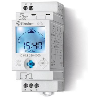 Finder 128182300000 Kellokytkin 16 A, 230 V (AC), 1 vaihto